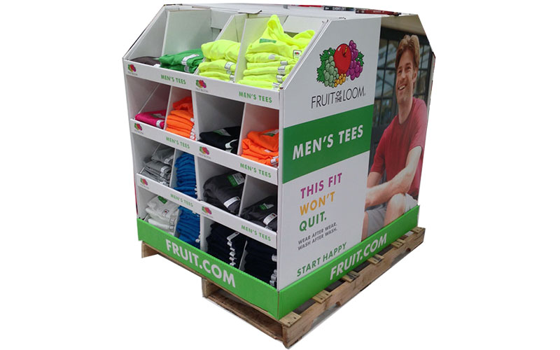 Cardboard Clothes Cells Pallet Display