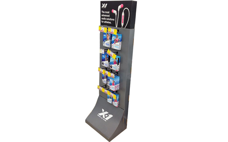 Cardboard Color Printing Earphone Hooks Display Stand