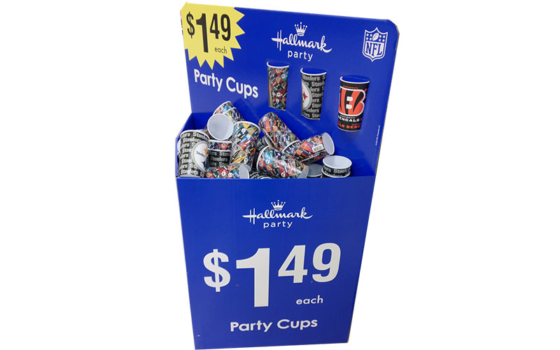 Cardboard Party Cups Dump Bins