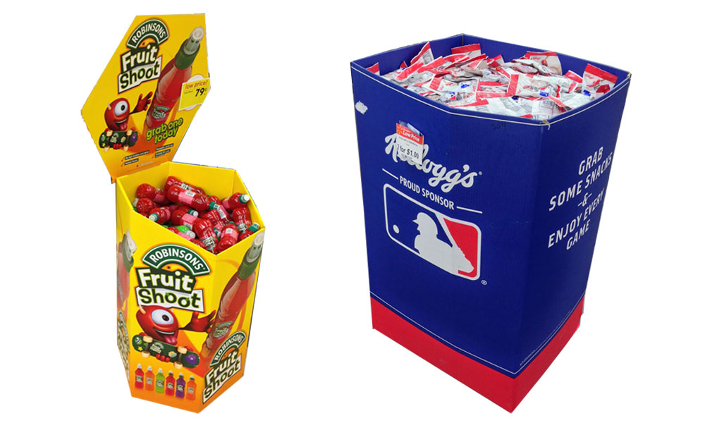 Custom Cardboard Dump Bin Displays Fob Display