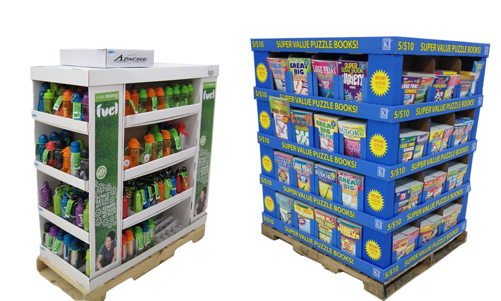 Custom Cardboard Pallet Display Stands Fob Display