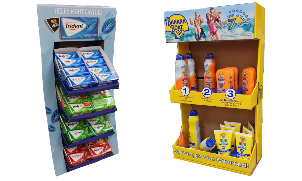 Custom Cardboard Retail Sidekick Displays Fob Display